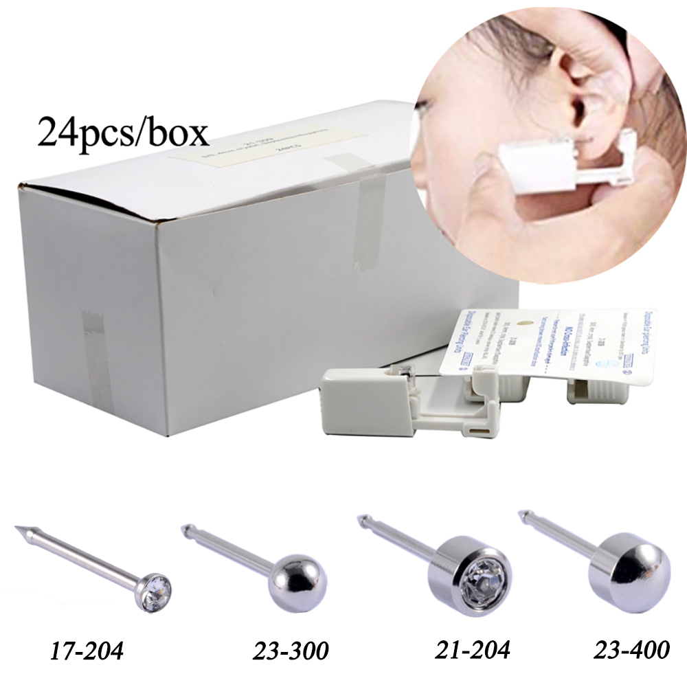 Body Jewelry Jewelry Box - 24pcs/Box Disposable Safety Ear Piercing Device+Sterile