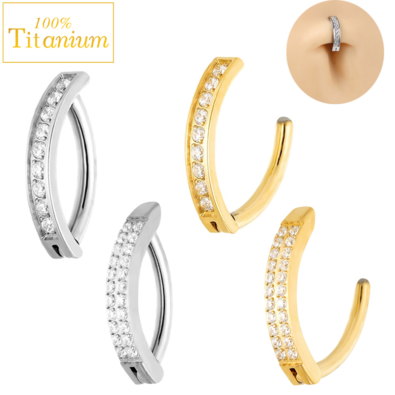 Belly Bar Titanium - ASTM F136 Titanium Piercing 14G Belly