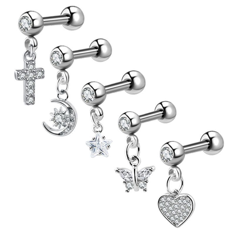 Helix Cartilage Ring - (.) Zircon Earrings Helix Ear Lobe