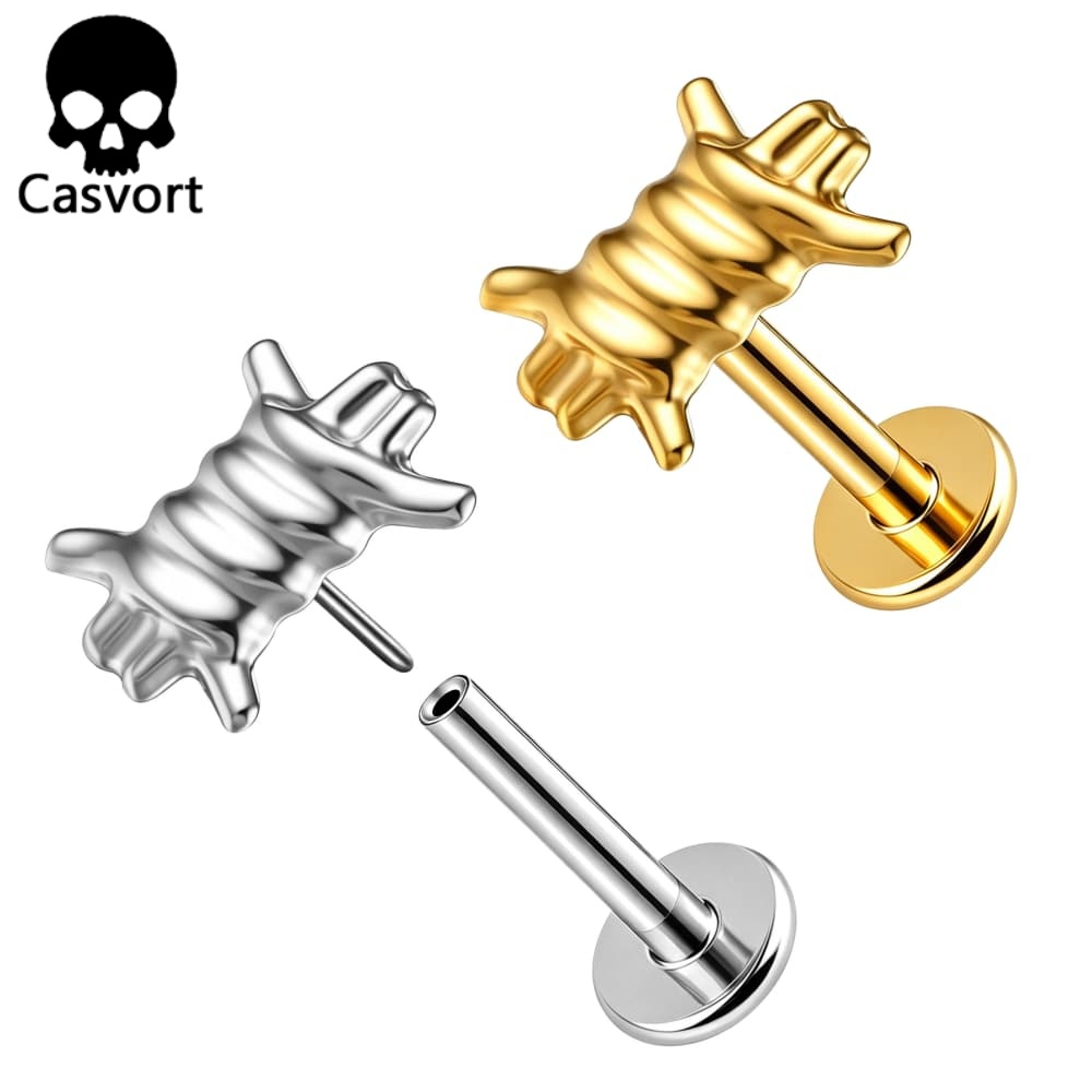 Body Jewelry Threadless - Casvort 1PC ASTM F136 Titanium Flat