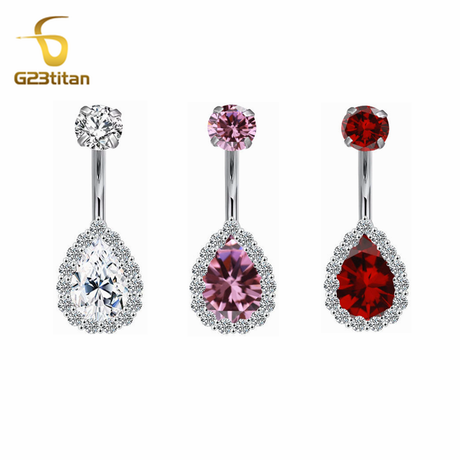 Belly Bar Titanium - 100% G23 Titanium Navel Piercing Rings