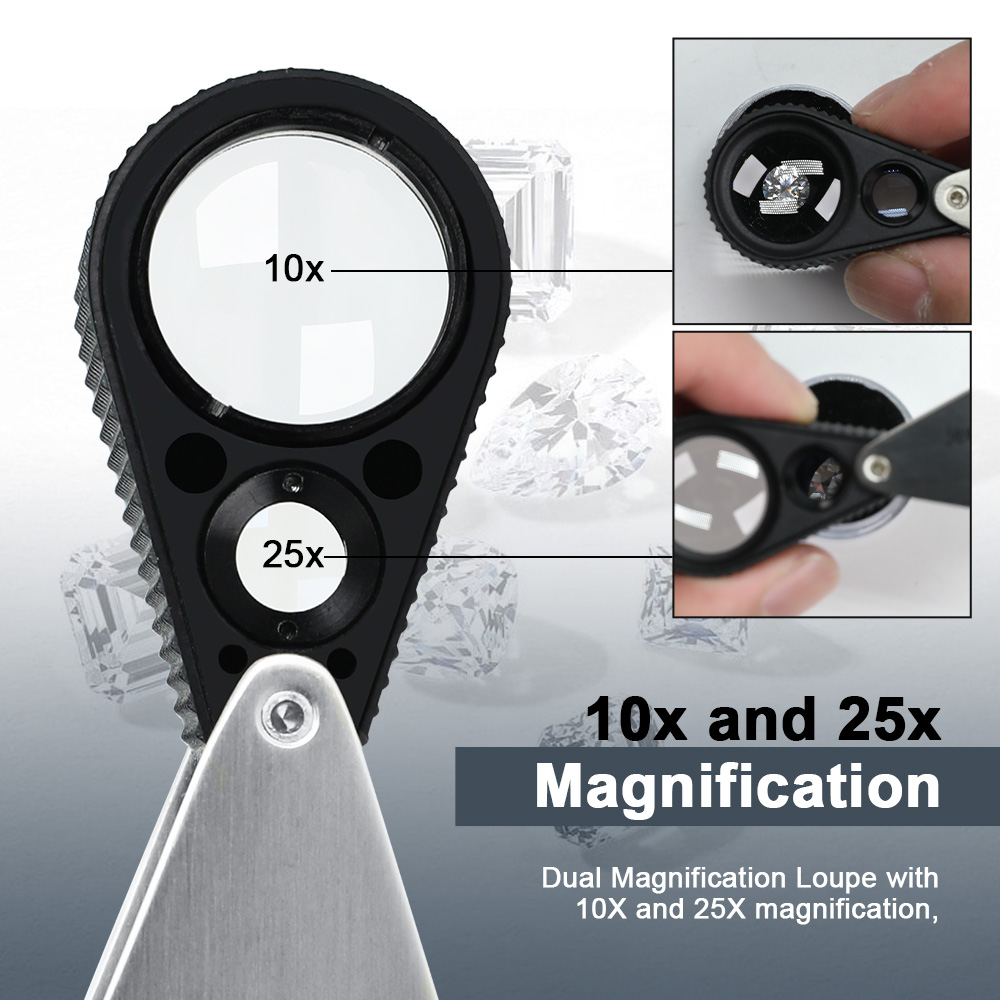 Body Jewelry Repair - Dual 10X 25X Jewelry Loupe -