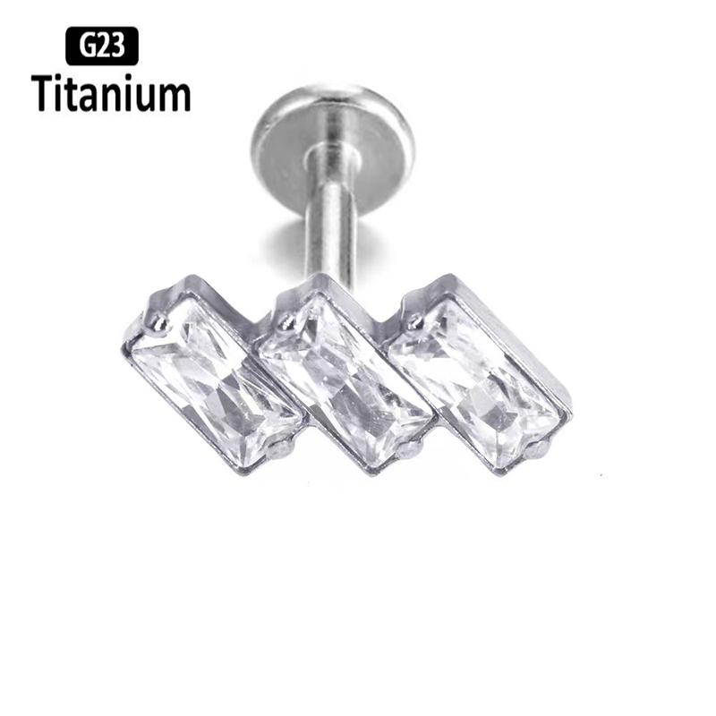 ATSM F136 Titanium Lip Zircon  - Body Jewelry Jewelry Box ulasan dan harga