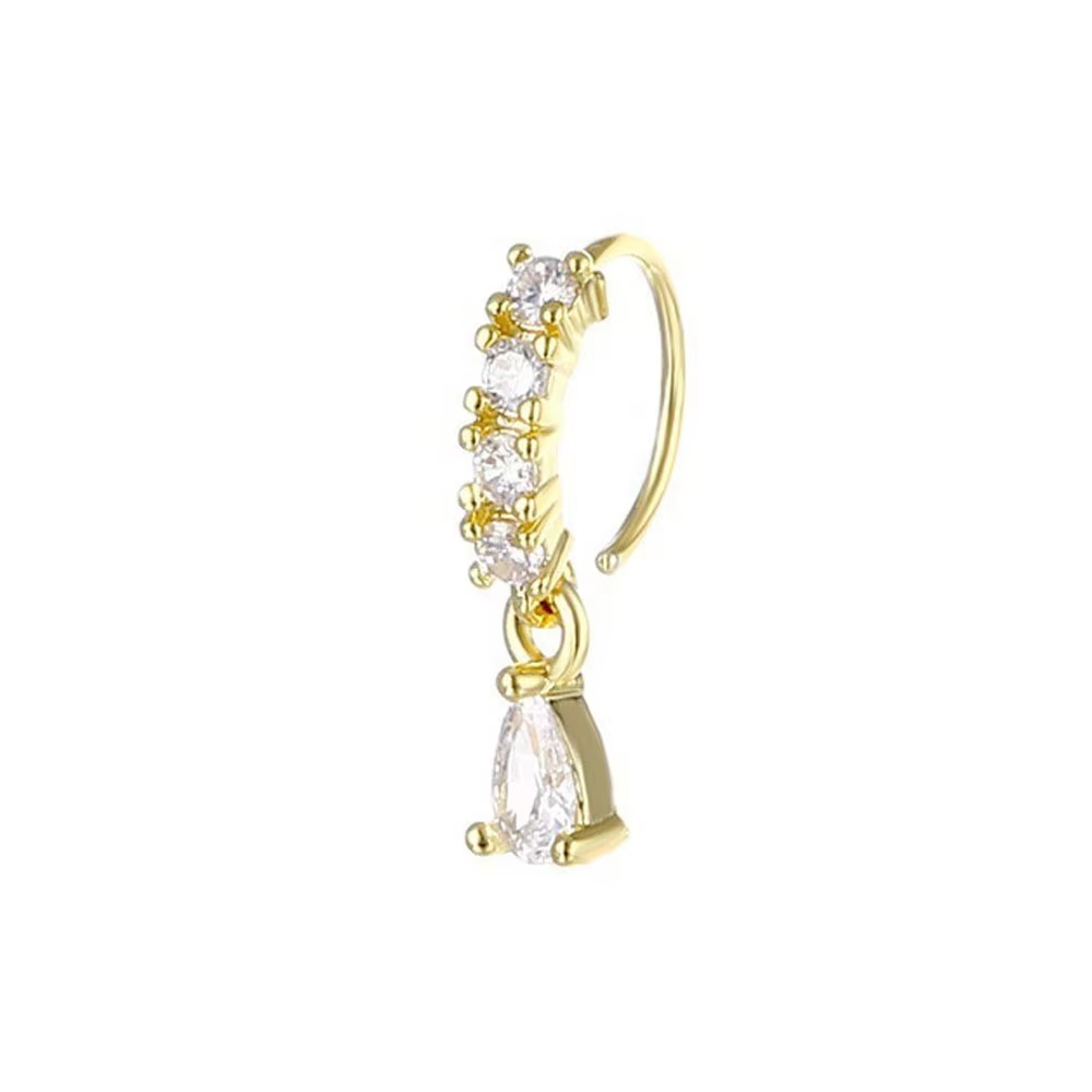 Crystal Zircon Decor Nose Ring - Helix Cartilage Ring ulasan dan harga