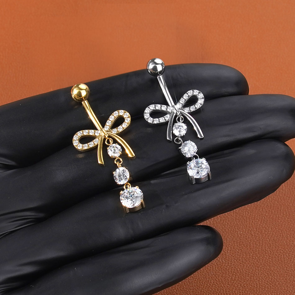 1/5PCS Titanium Crystal Zircon - Belly Bar Titanium ulasan dan harga