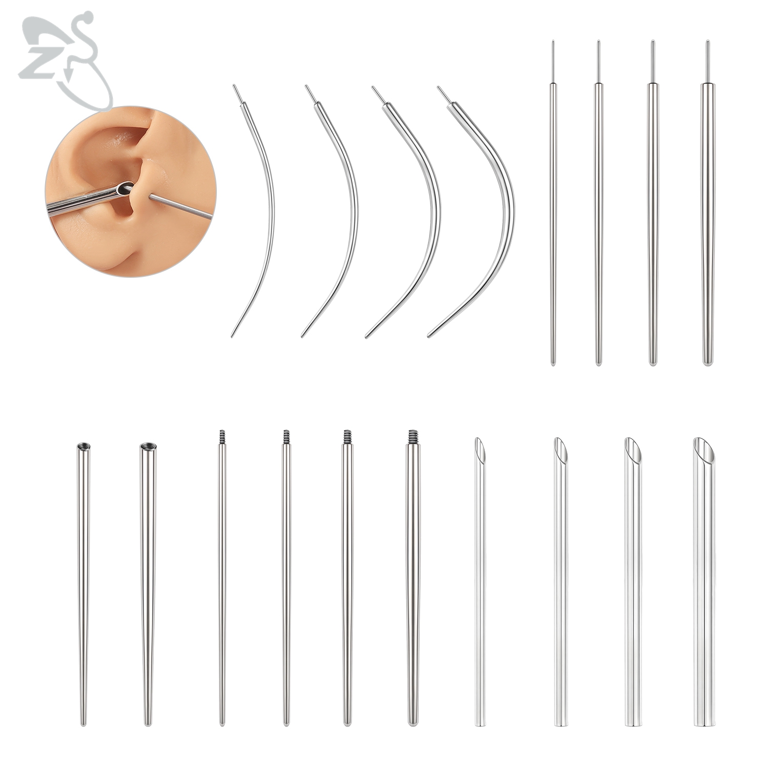 ZS 1 PC 14/16/18/20G Stainless - Body Jewelry Threadless ulasan dan harga
