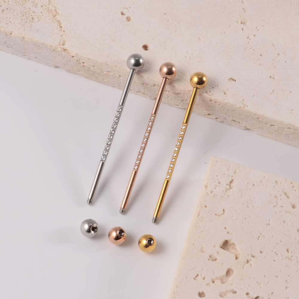 1PC Stainless Steel Industrial - Body Jewelry Industrial ulasan dan harga