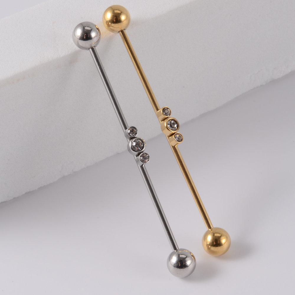 1PC Stainless Steel Industrial - Body Jewelry Industrial ulasan dan harga