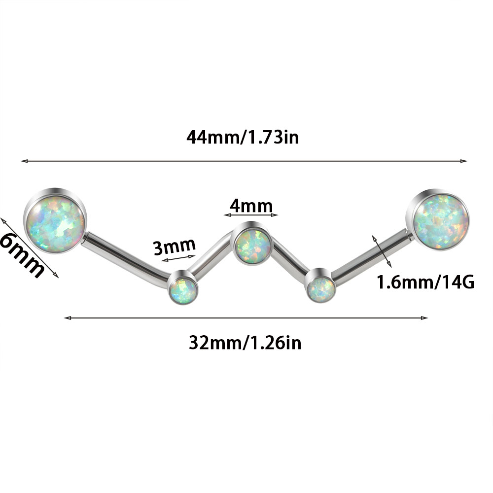 1PC 316L Surgical Steel 14G Co - Body Jewelry Threadless ulasan dan harga