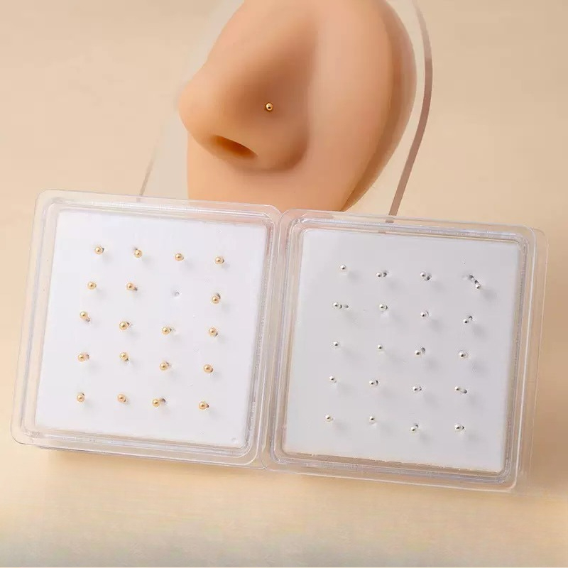 Silver Jewelry Box Nose Studs  - Body Jewelry Jewelry Box ulasan dan harga