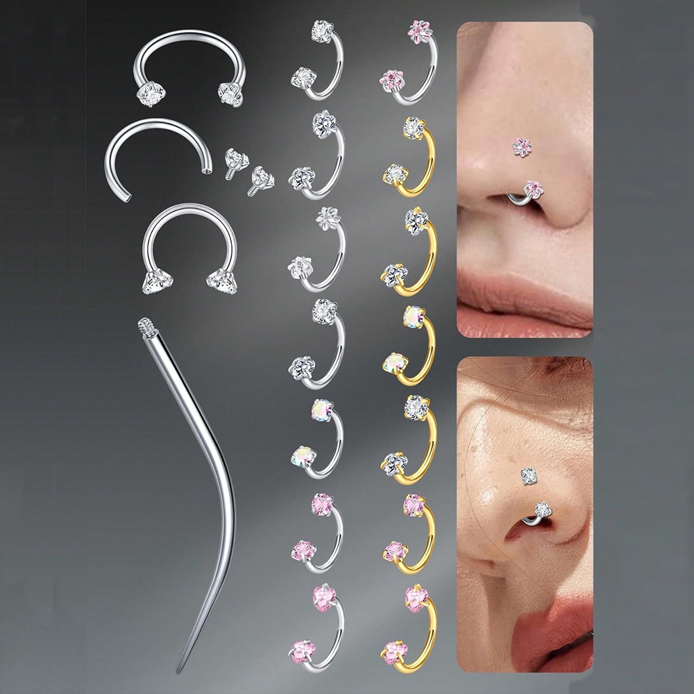 Septum Rings Piercing Stainles - Helix Cartilage Ring ulasan dan harga