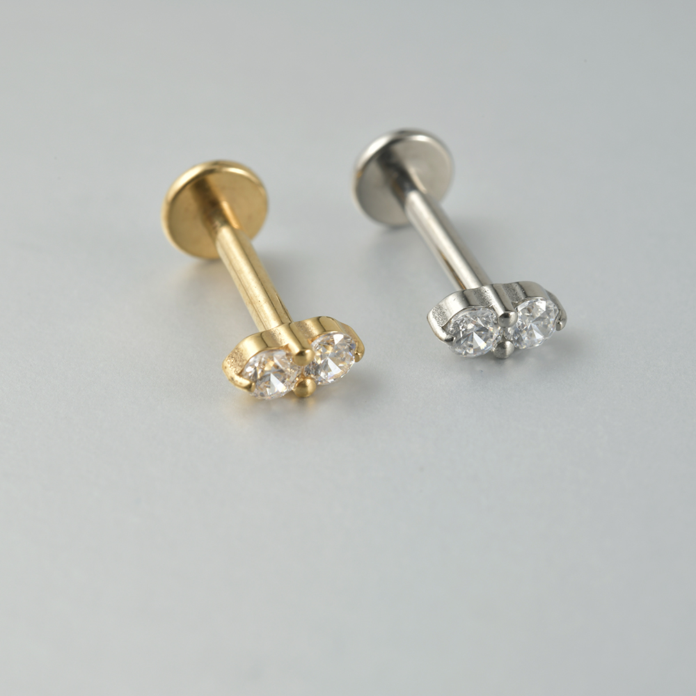 2-1PCS Titanium Daisy Sunflowe - Body Jewelry Threadless ulasan dan harga