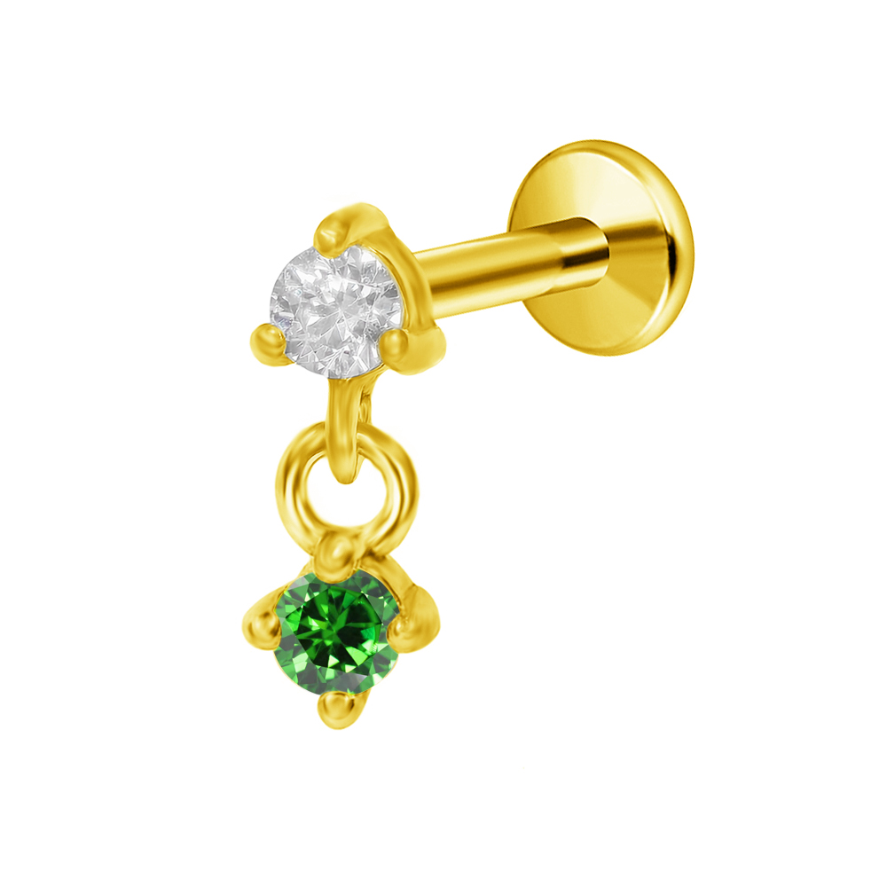 G23 Titanium Moon Star Pendant - Body Jewelry Threadless ulasan dan harga