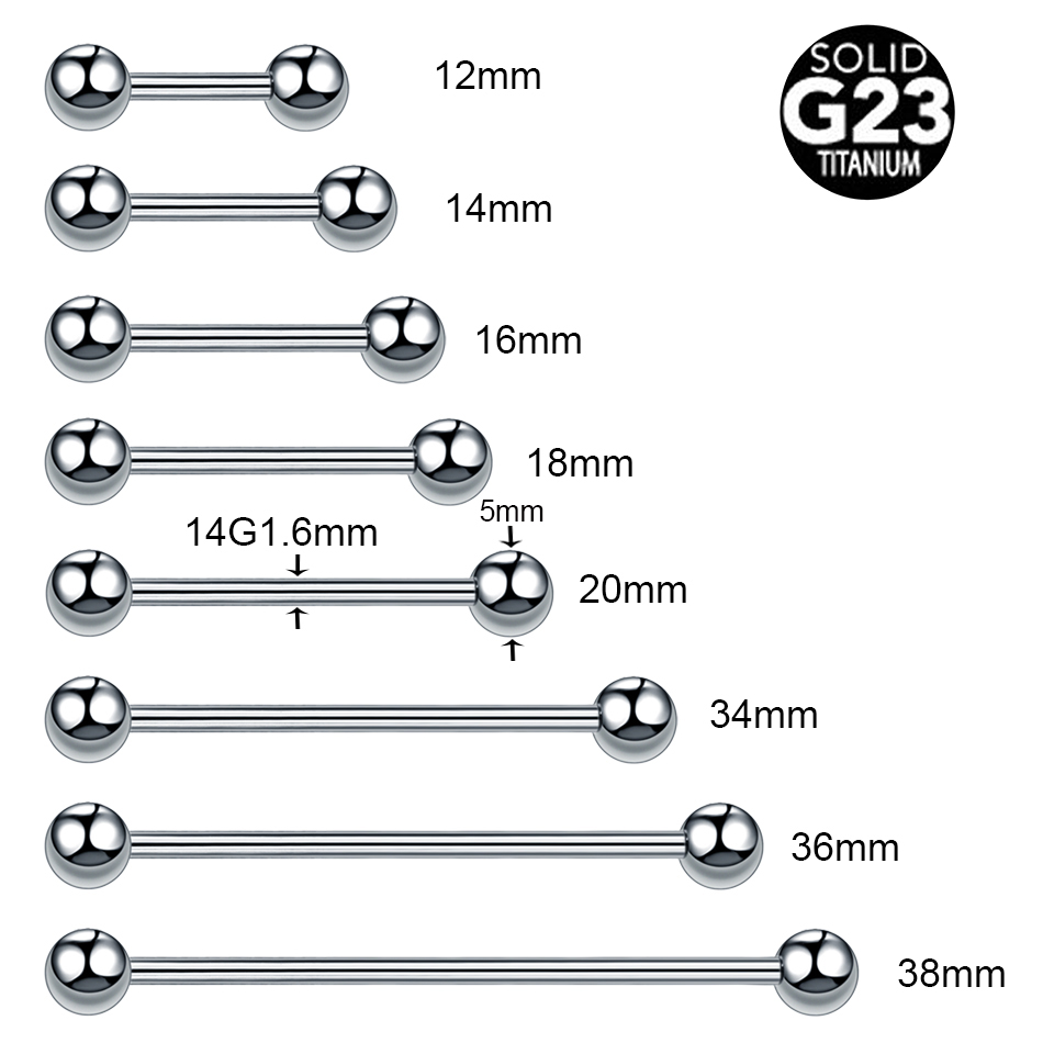 1/5PCS Titanium External Threa - Body Jewelry Industrial ulasan dan harga