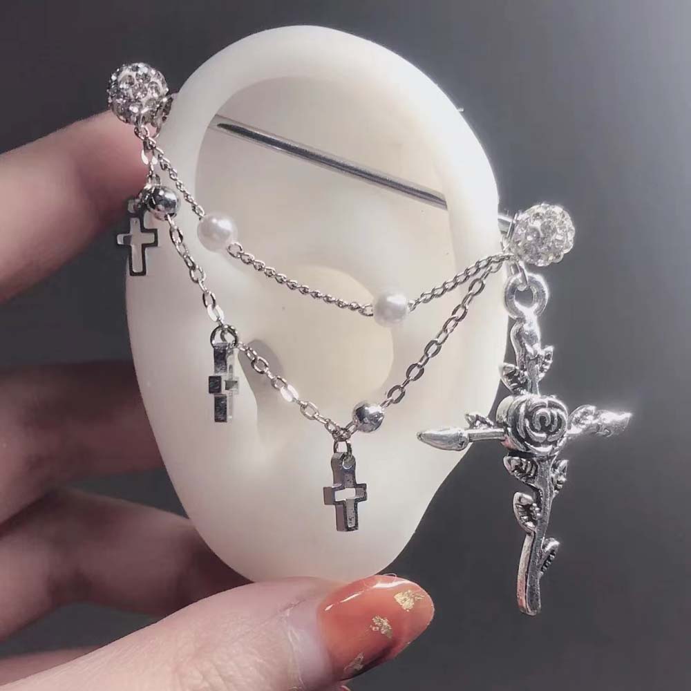 1PC Industrial Scaffold Barbel - Body Jewelry Industrial ulasan dan harga