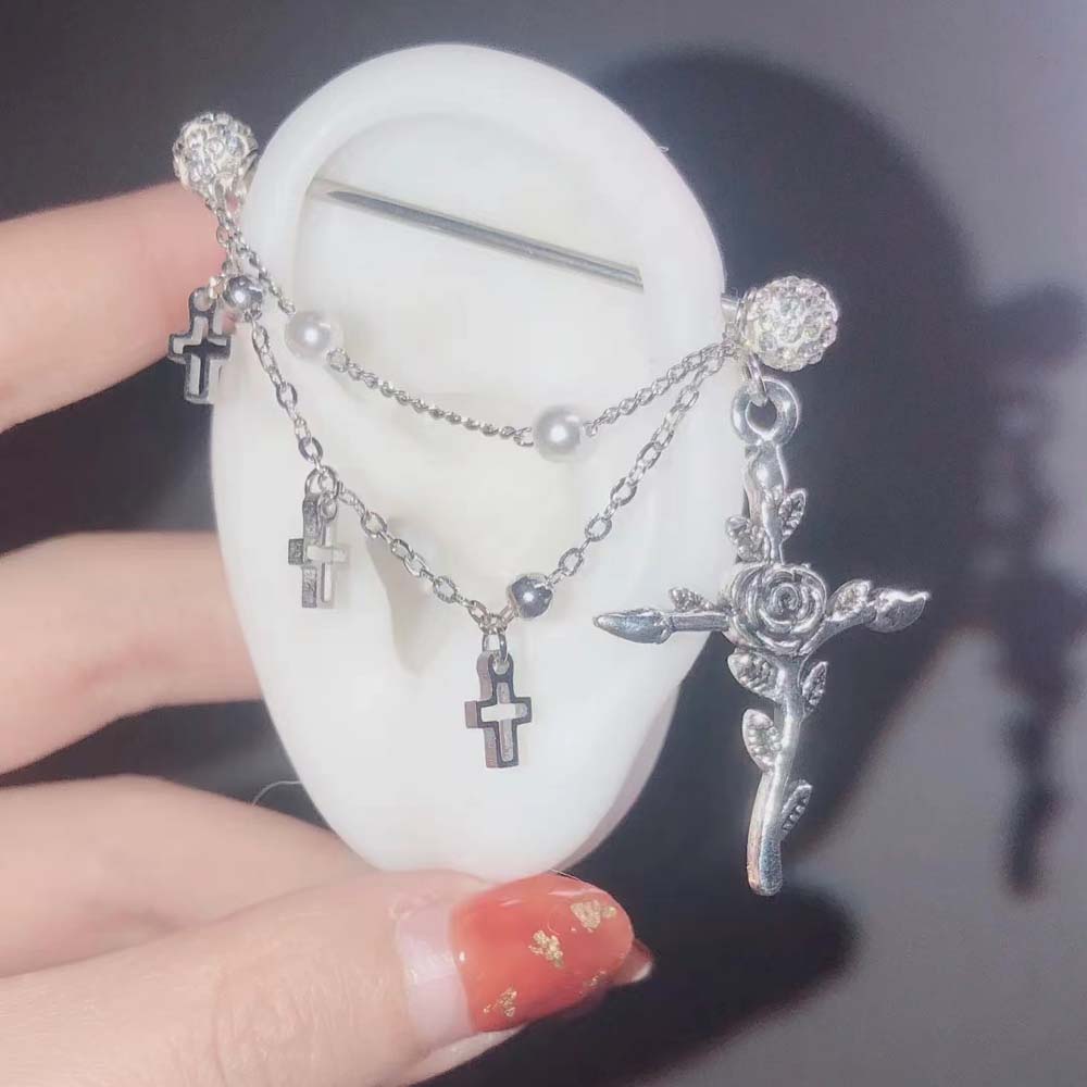 1PC Industrial Scaffold Barbel - Body Jewelry Industrial ulasan dan harga