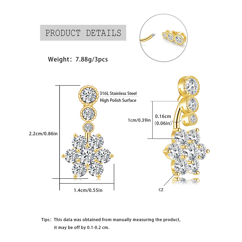 Stainless Steel Belly Ring, As - Body Jewelry Urban ulasan dan harga