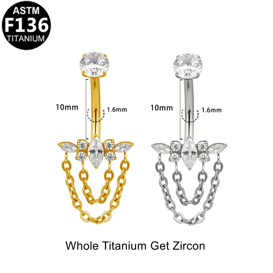 14G Titanium Belly Button Ring - Belly Bar Titanium ulasan dan harga