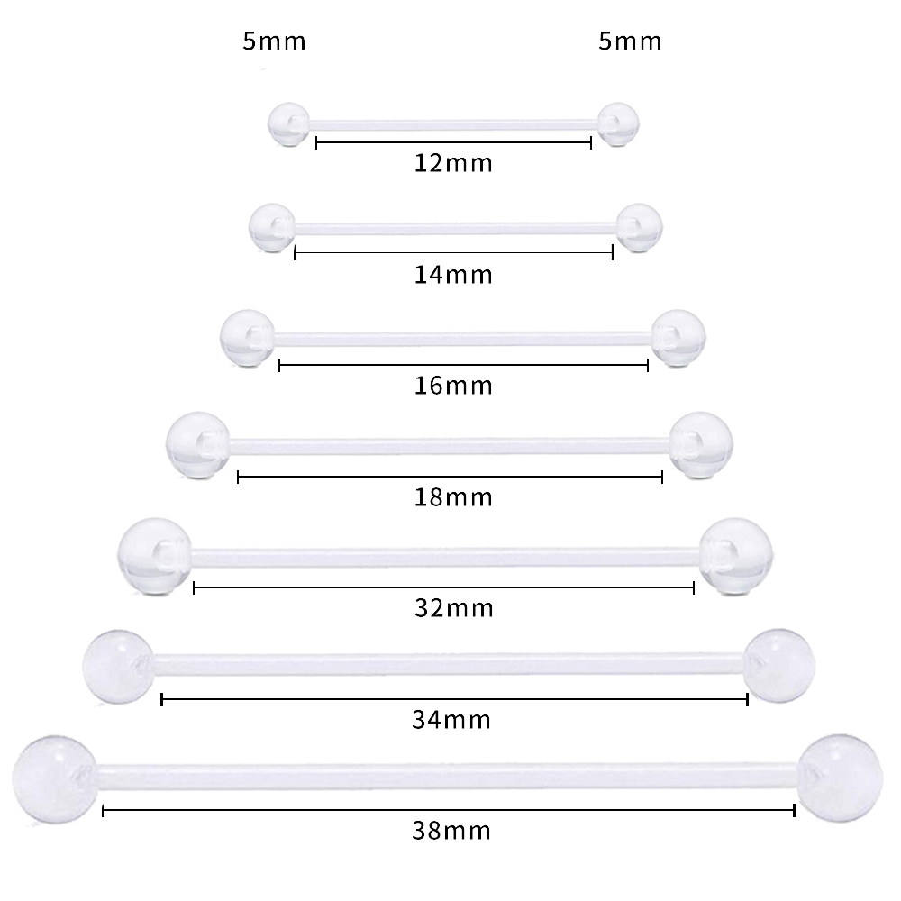 5Pcs Set Body Piercing Jewelry - Body Jewelry Industrial ulasan dan harga