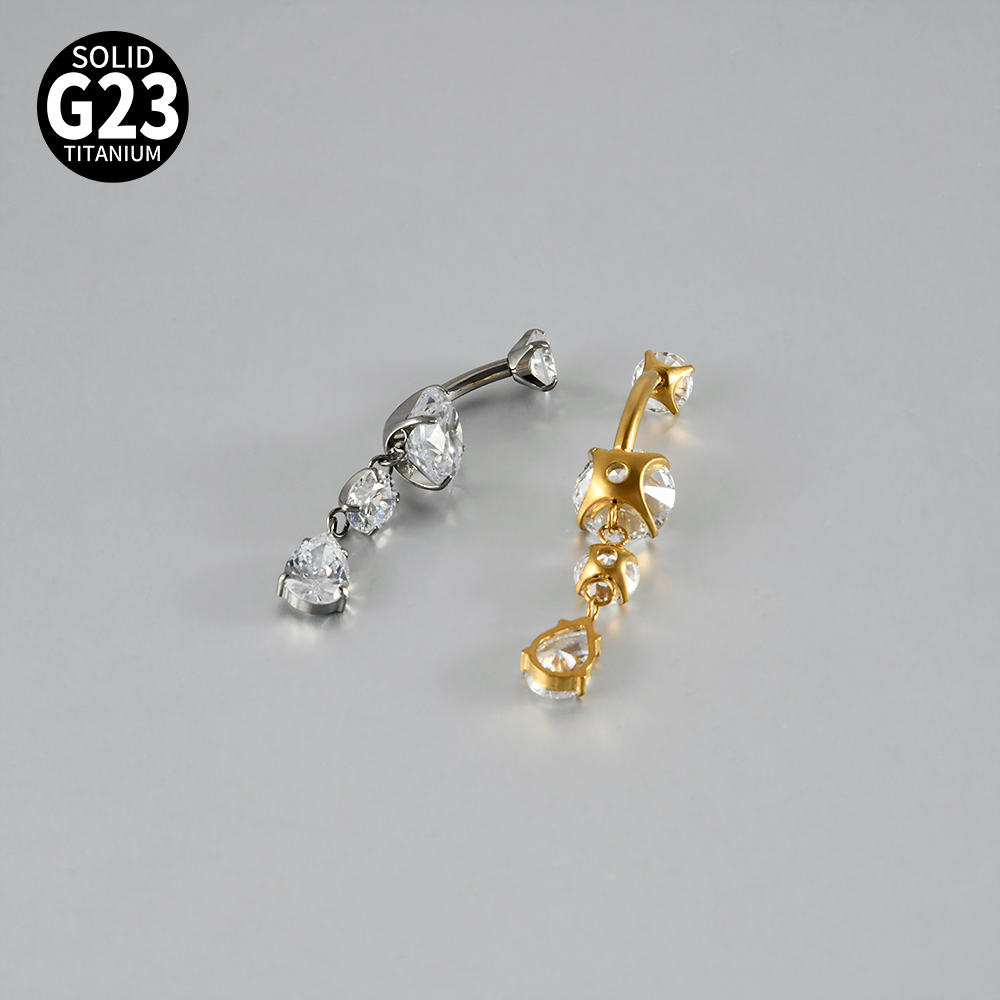 1PC Titanium Flower/Butterfly  - Belly Bar Titanium ulasan dan harga