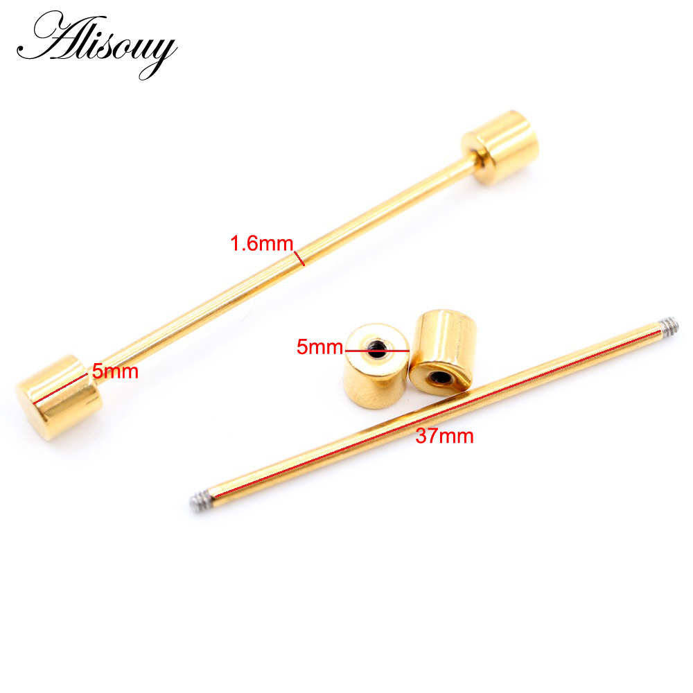 Alisouy 2pcs 14G Stainless Ste - Body Jewelry Industrial ulasan dan harga