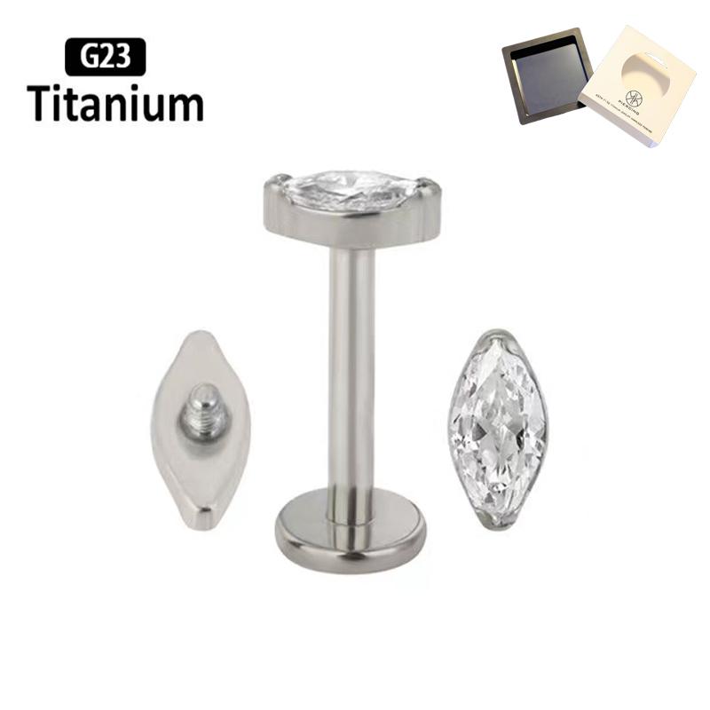 ATSM F136 Titanium Lip Zircon  - Body Jewelry Jewelry Box ulasan dan harga