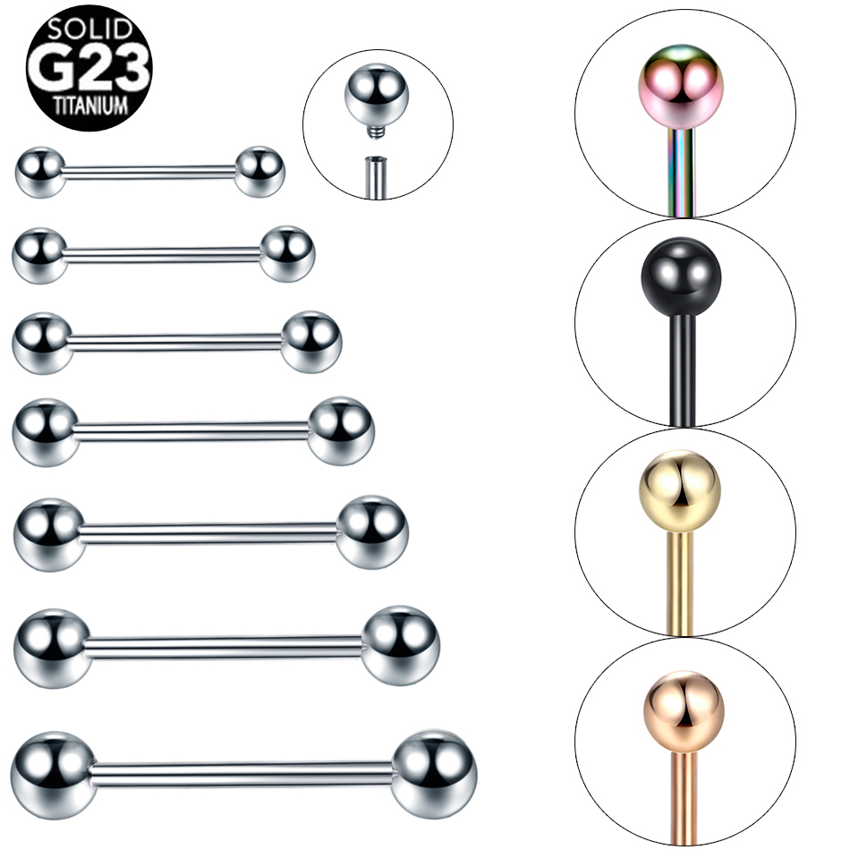 10Pcs/lot G23 Titanium Tongue  - Body Jewelry Industrial ulasan dan harga