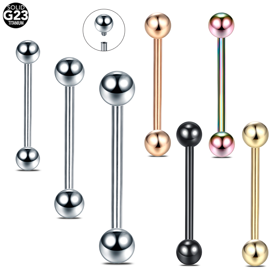 10Pcs/lot G23 Titanium Tongue  - Body Jewelry Industrial ulasan dan harga