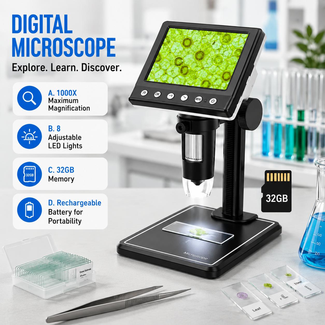 Portable 4K Digital Microscope - Body Jewelry Repair ulasan dan harga