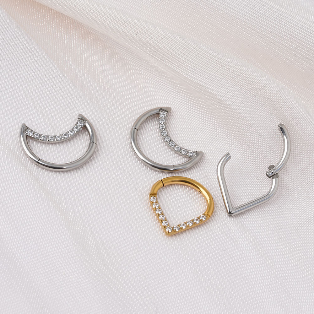 F136 Titanium Hinged Tear Drop - Helix Cartilage Ring ulasan dan harga