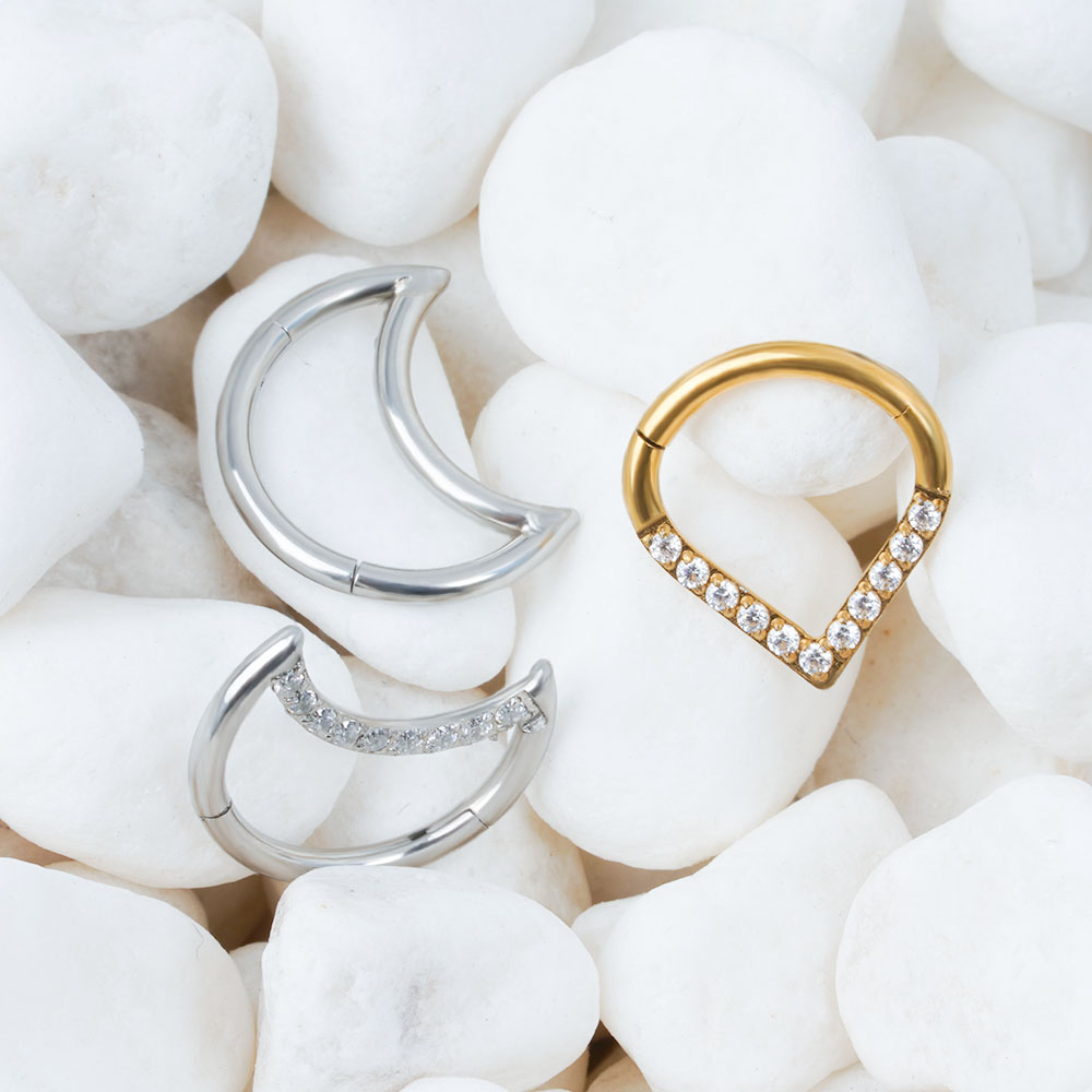 F136 Titanium Hinged Tear Drop - Helix Cartilage Ring ulasan dan harga