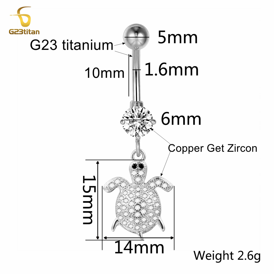 14G Titanium Barbell Belly But - Belly Bar Titanium ulasan dan harga