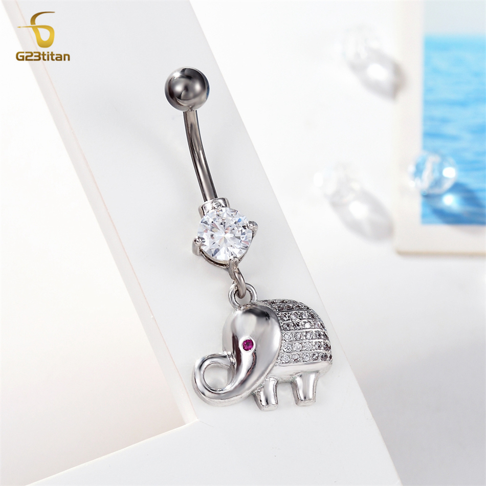 14G Titanium Barbell Belly But - Belly Bar Titanium ulasan dan harga