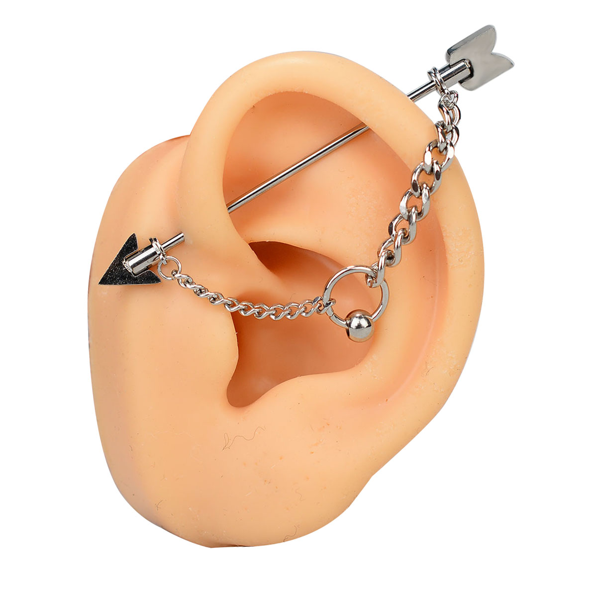 1PC Surgical Steel Sparkly Ind - Body Jewelry Industrial ulasan dan harga