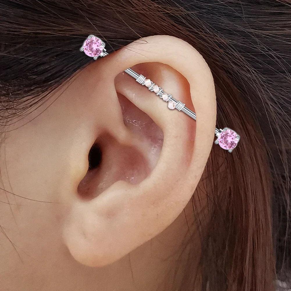 1pc/6pcs 14G 38mm Stainless St - Body Jewelry Industrial ulasan dan harga