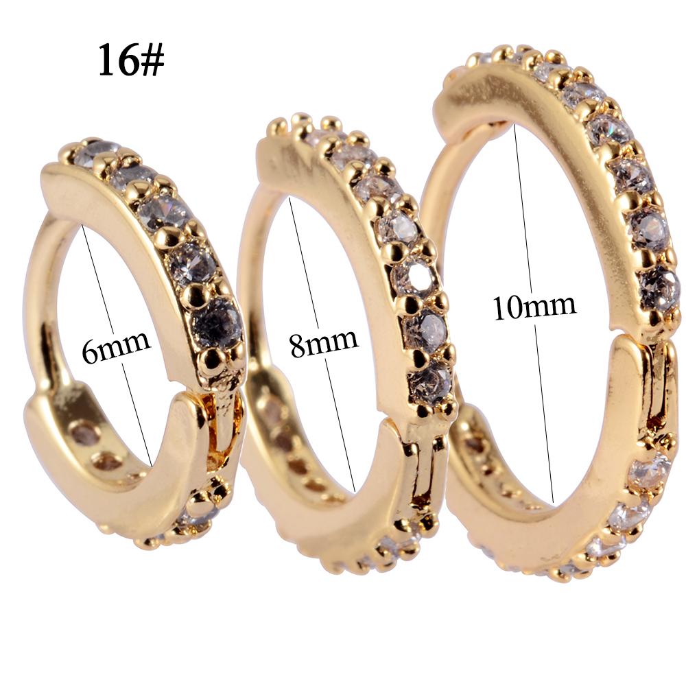 1PC Gold Plated Silver Color E - Helix Cartilage Ring ulasan dan harga