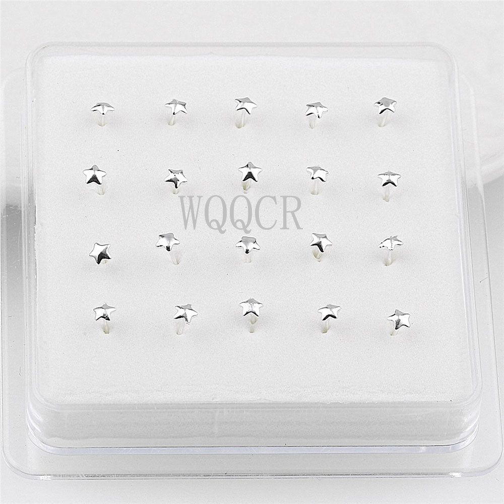 20pcs/box Frosted Surface Star - Body Jewelry Jewelry Box ulasan dan harga