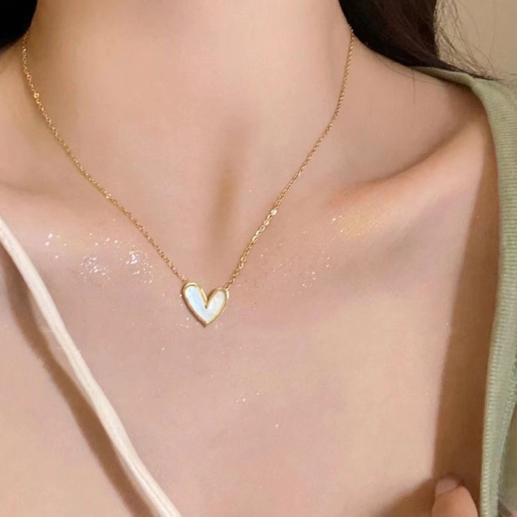 Ins Style Golden Heart Necklac - Body Jewelry Affordable ulasan dan harga