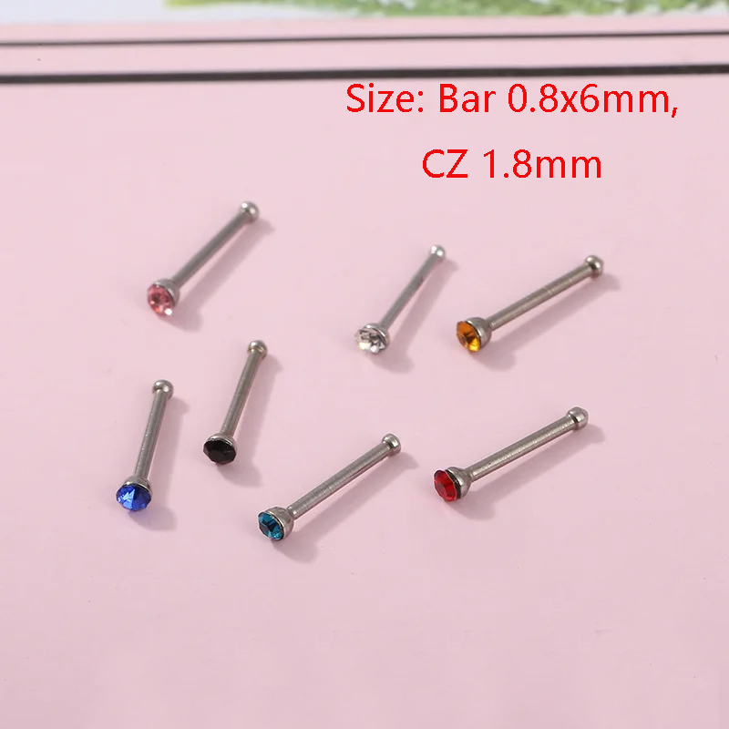 24pcs/box Crystal Nose Ring St - Body Jewelry Jewelry Box ulasan dan harga