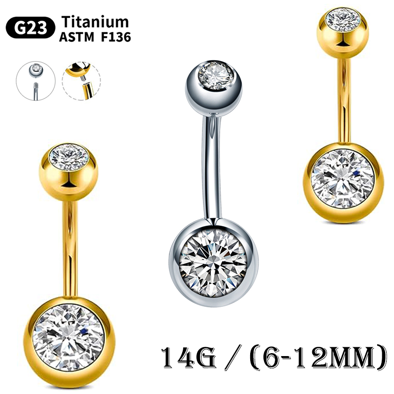 10Pcs/lot G23 Titanium Belly B - Belly Bar Titanium ulasan dan harga