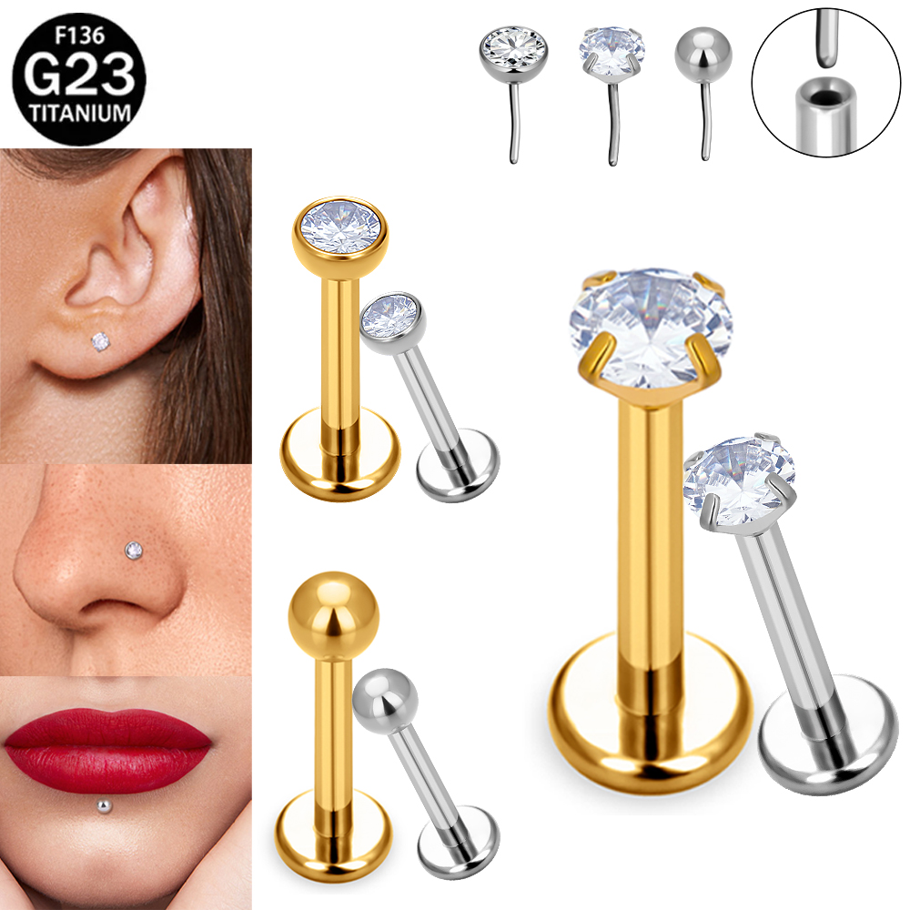 F136 G23 Implant Grade Titaniu - Body Jewelry Threadless ulasan dan harga