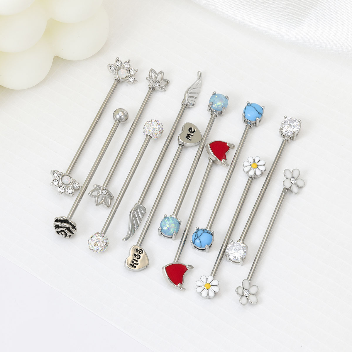 16G Arrows Hearts Industrial B - Body Jewelry Industrial ulasan dan harga