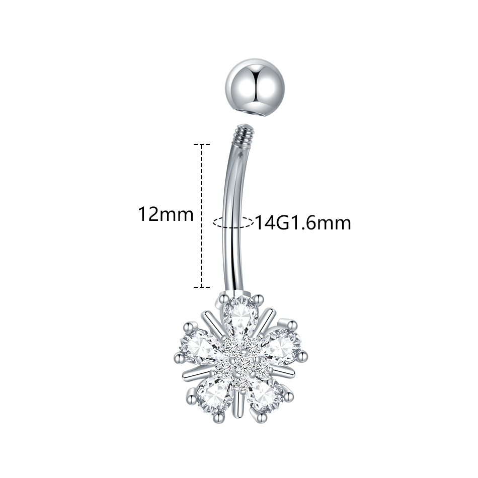 1Pc Stainless Steel Belly Butt - Belly Bar Titanium ulasan dan harga