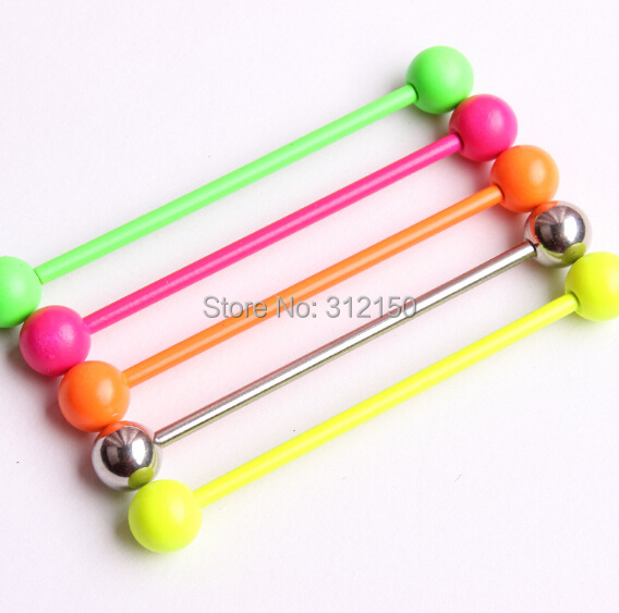 2 Pieces 14G 1.6mm Tongue Ring - Body Jewelry Industrial ulasan dan harga