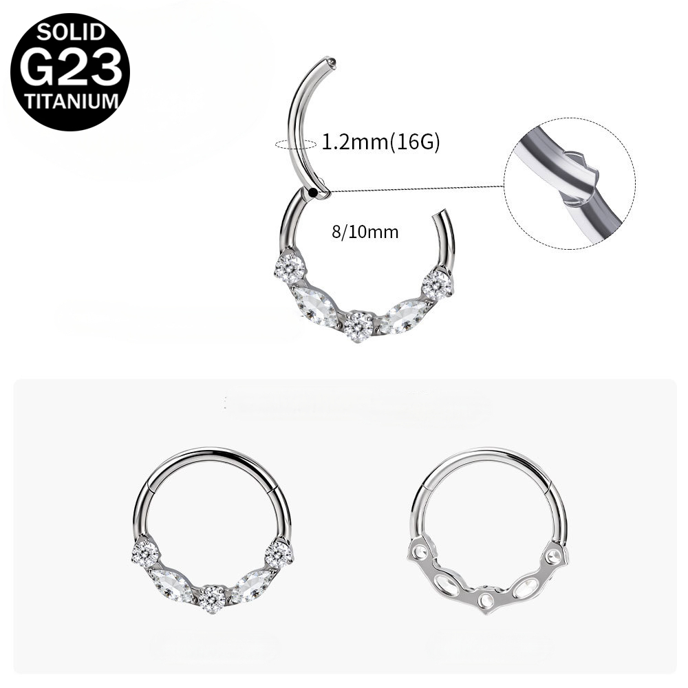 Titanium Horse-Eye-Shape Click - Body Jewelry Jewelry Box ulasan dan harga