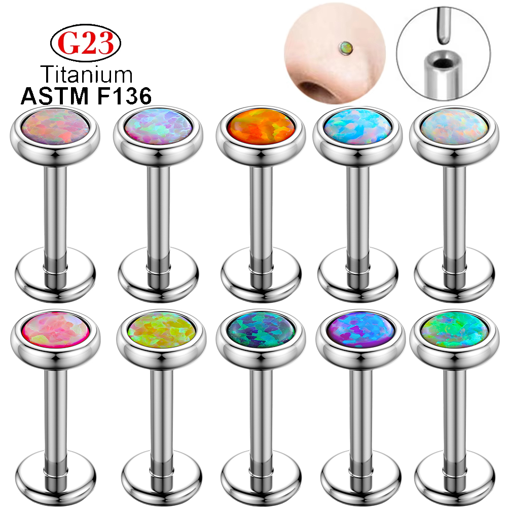 1pcs G23 Titanium Nose Labret  - Body Jewelry Threadless ulasan dan harga