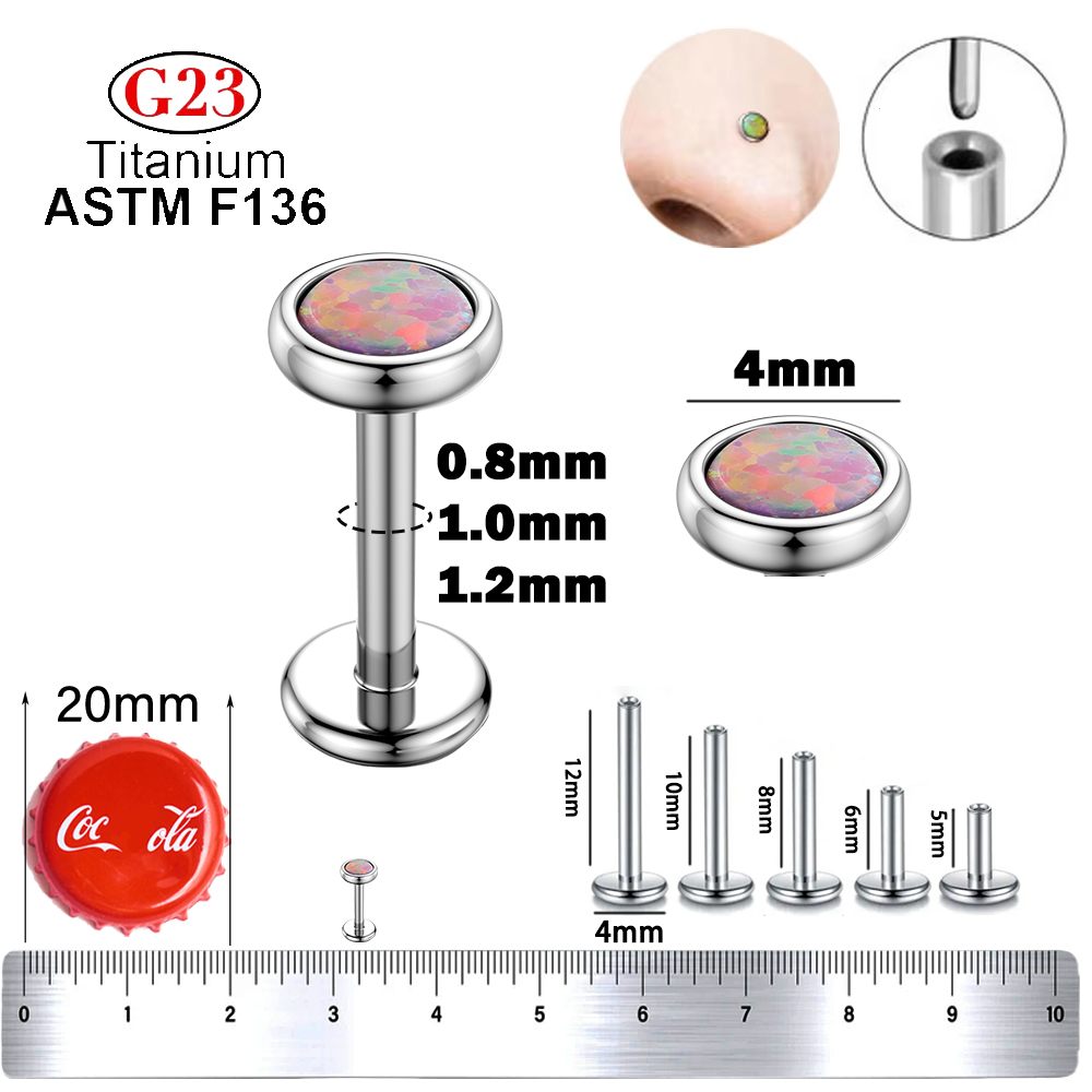 1pcs G23 Titanium Nose Labret  - Body Jewelry Threadless ulasan dan harga