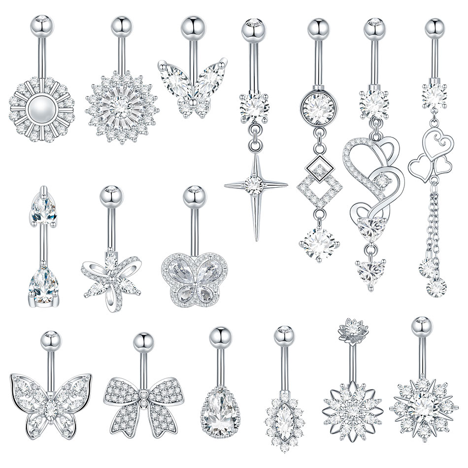 1Pc Stainless Steel Belly Butt - Belly Bar Titanium ulasan dan harga