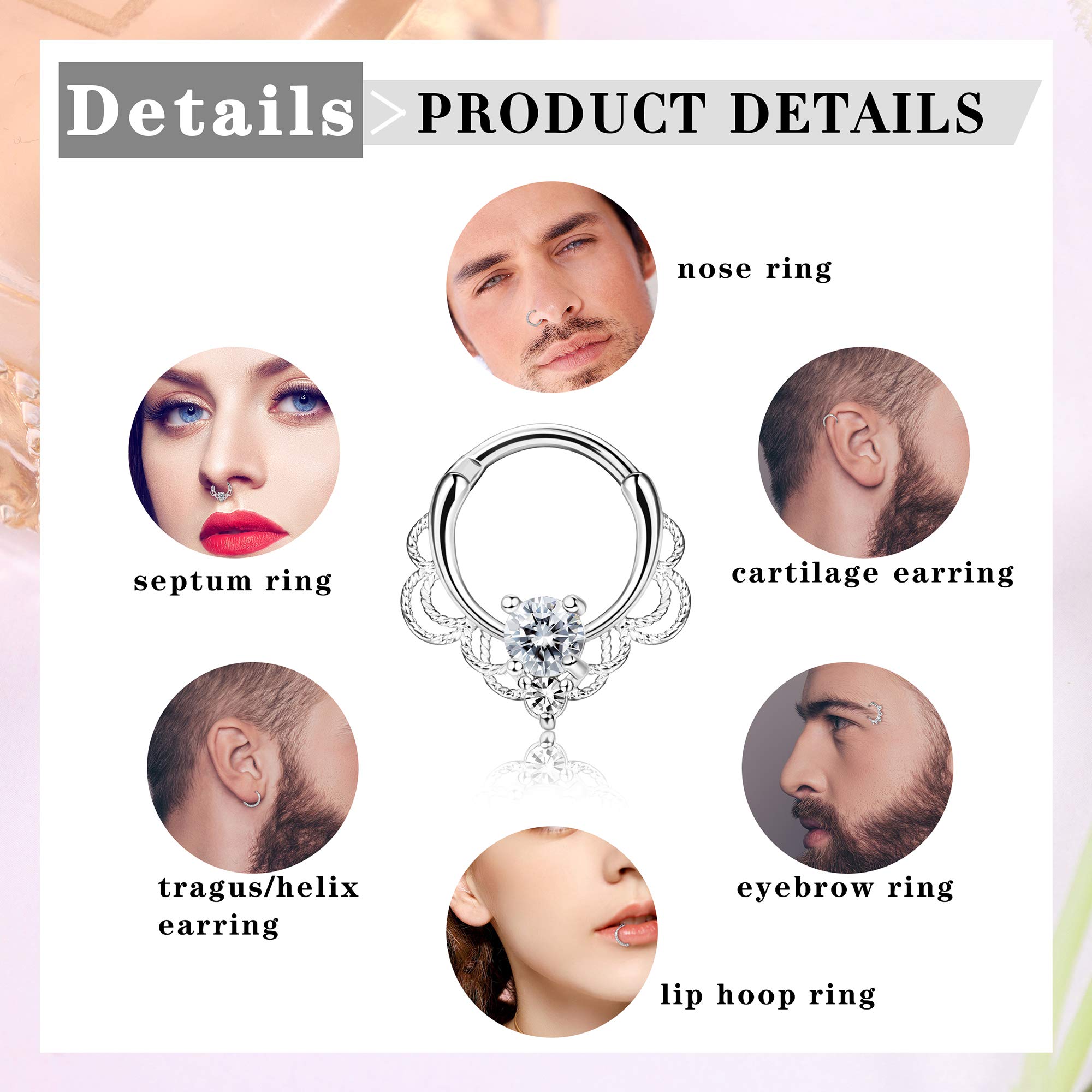 Drperfect 16G Septum Clicker R - Helix Cartilage Ring ulasan dan harga
