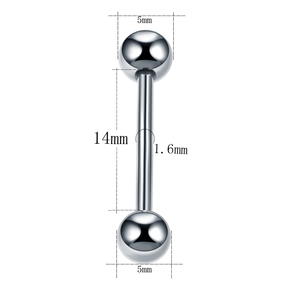 1PC 14G 16G Titanium Industria - Body Jewelry Industrial ulasan dan harga